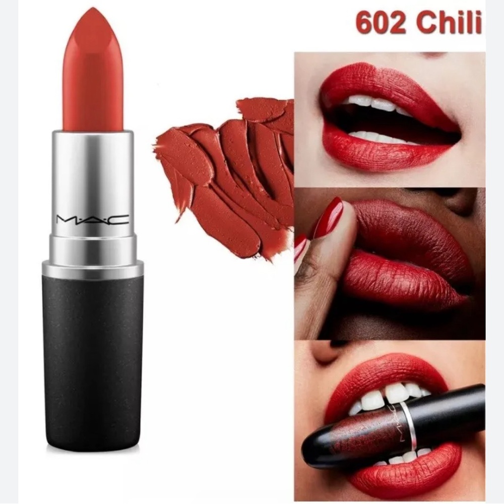 MAC Cosmetics Matte Lipstick In Color 602 CHILI, Full Size